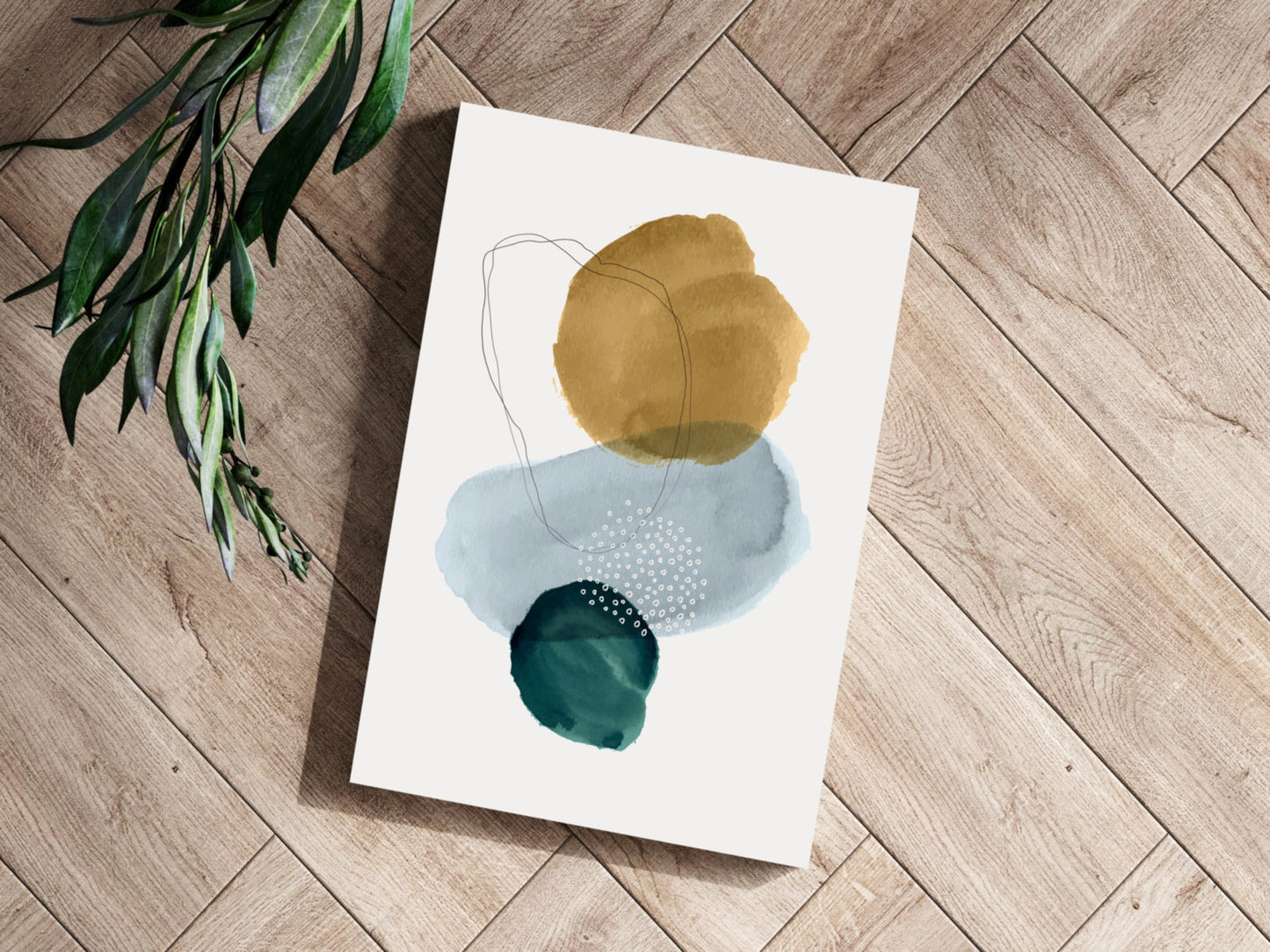 Modern Art Shape Aluminum Print