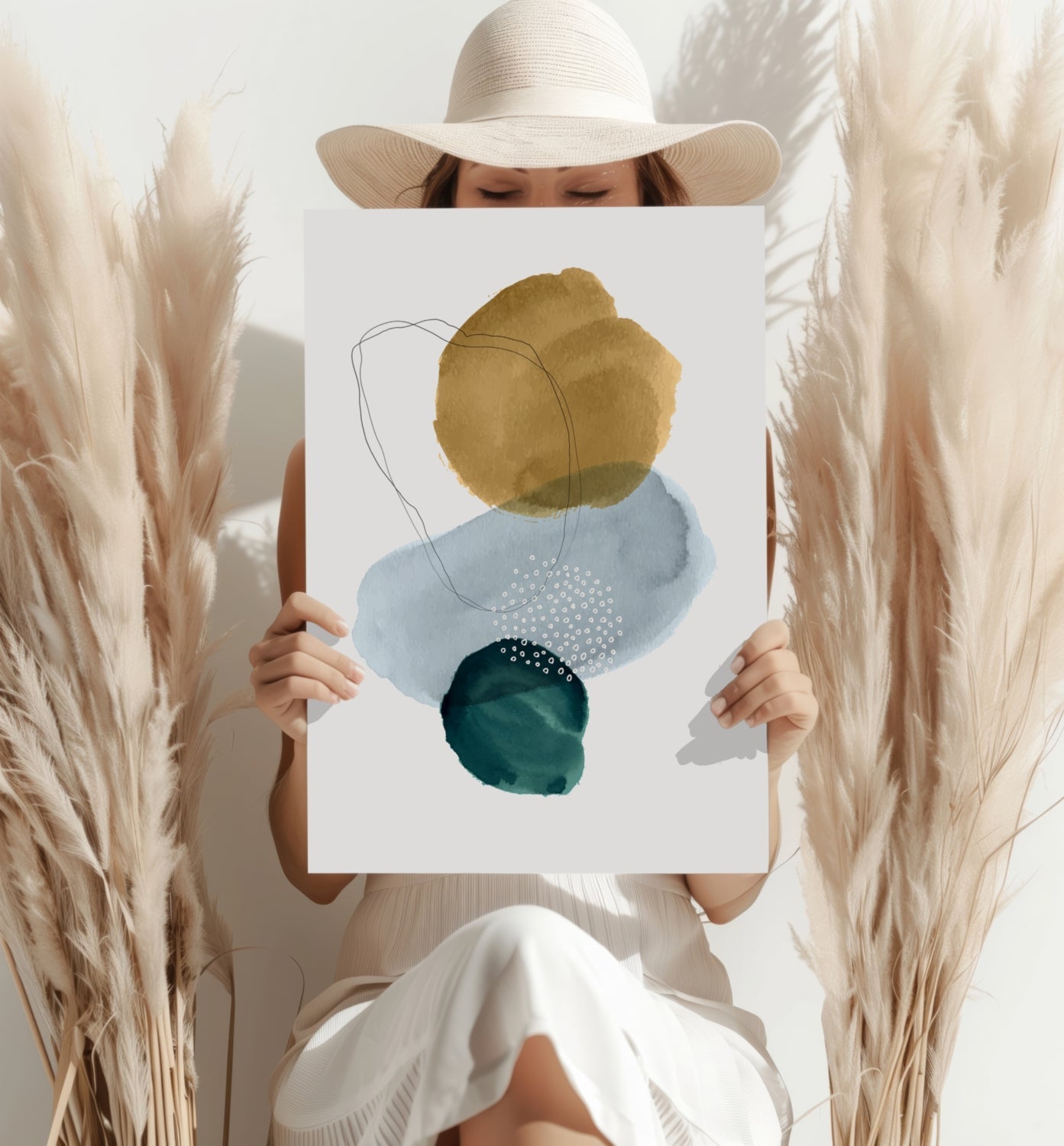 Modern Art Shape Aluminum Print
