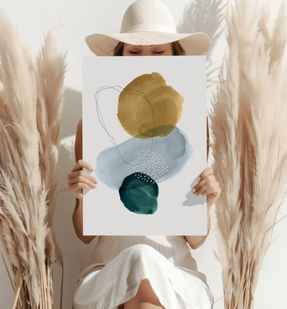 Modern Art Shape Aluminum Print