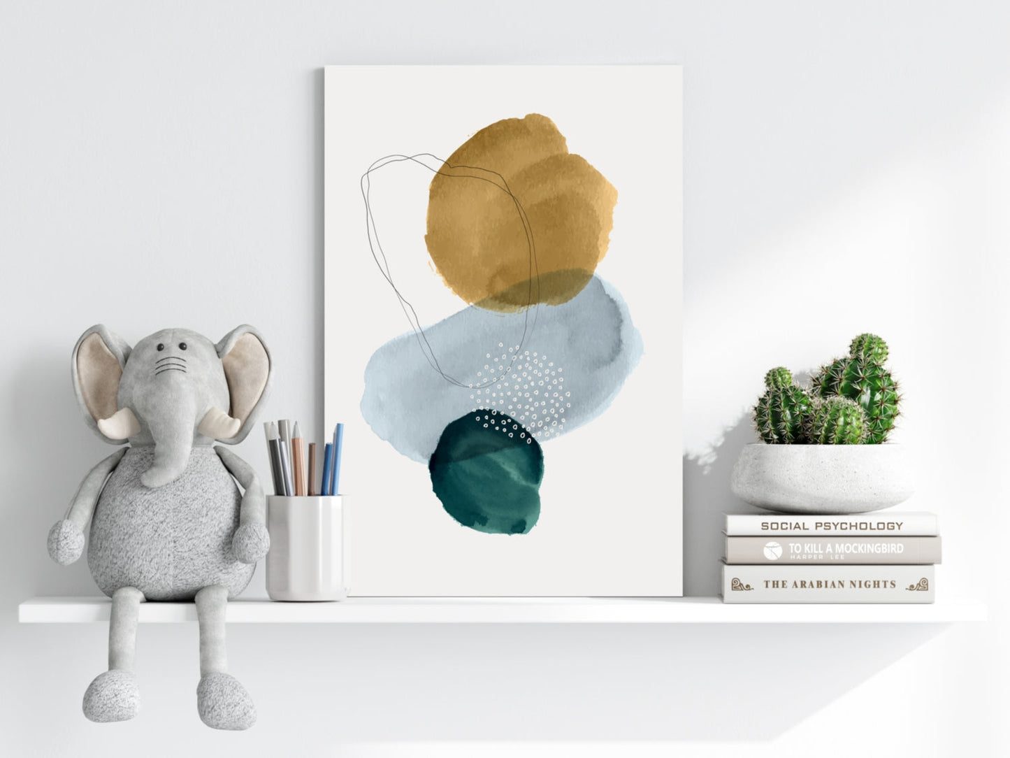 Modern Art Shape Aluminum Print