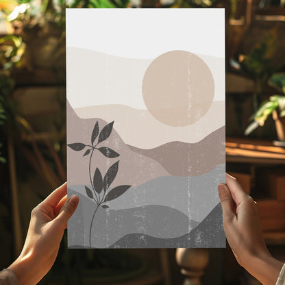 Beige Valley Metal Wall Art