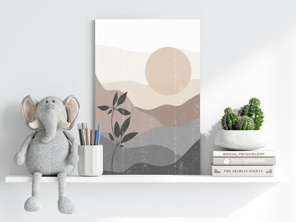Beige Valley Metal Wall Art