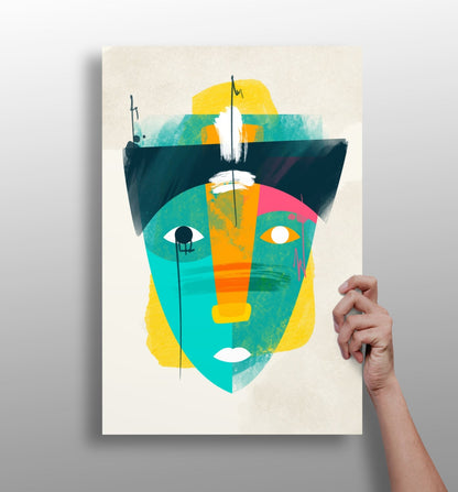 Contemporary abstract aluminum wall art print