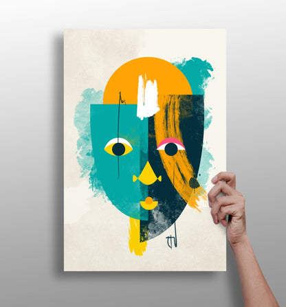 Contemporary Art aluminum metal wall art print