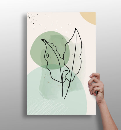 Line Art V1 metal wall art print with minimal design