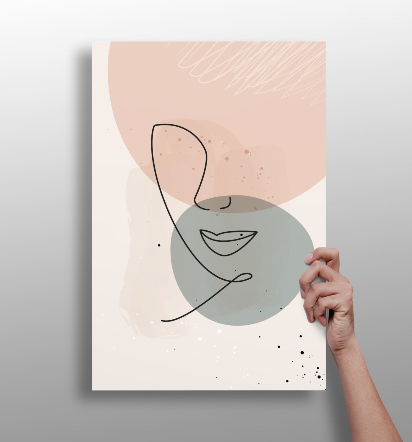 Line Art V4 metal wall art print with minimal design