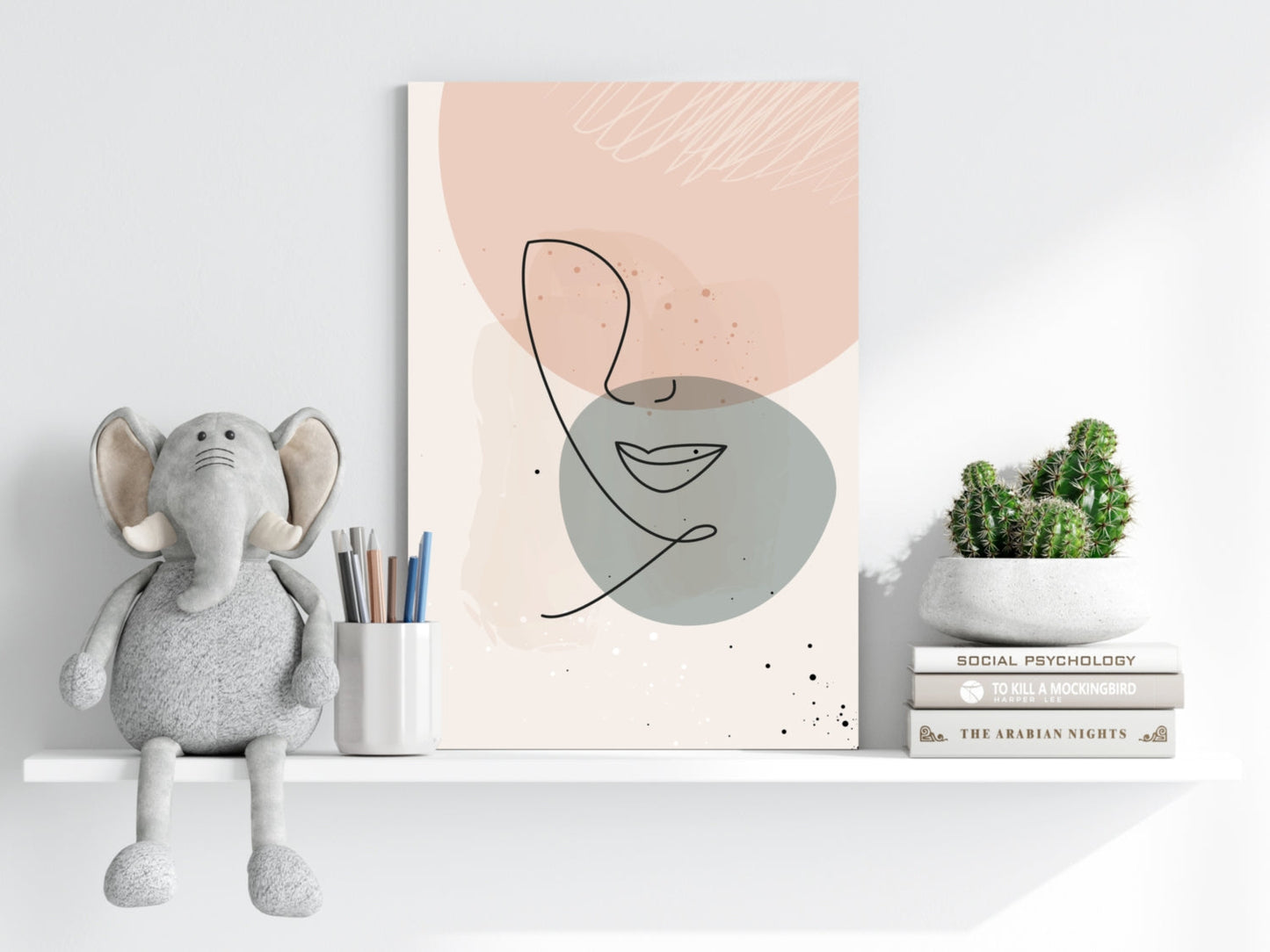 Line Art V4 Metal Wall Art