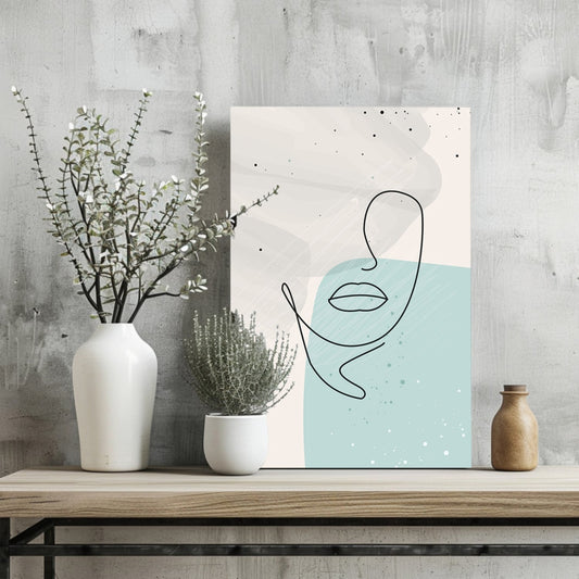 Line Art V5 Metal Wall Art