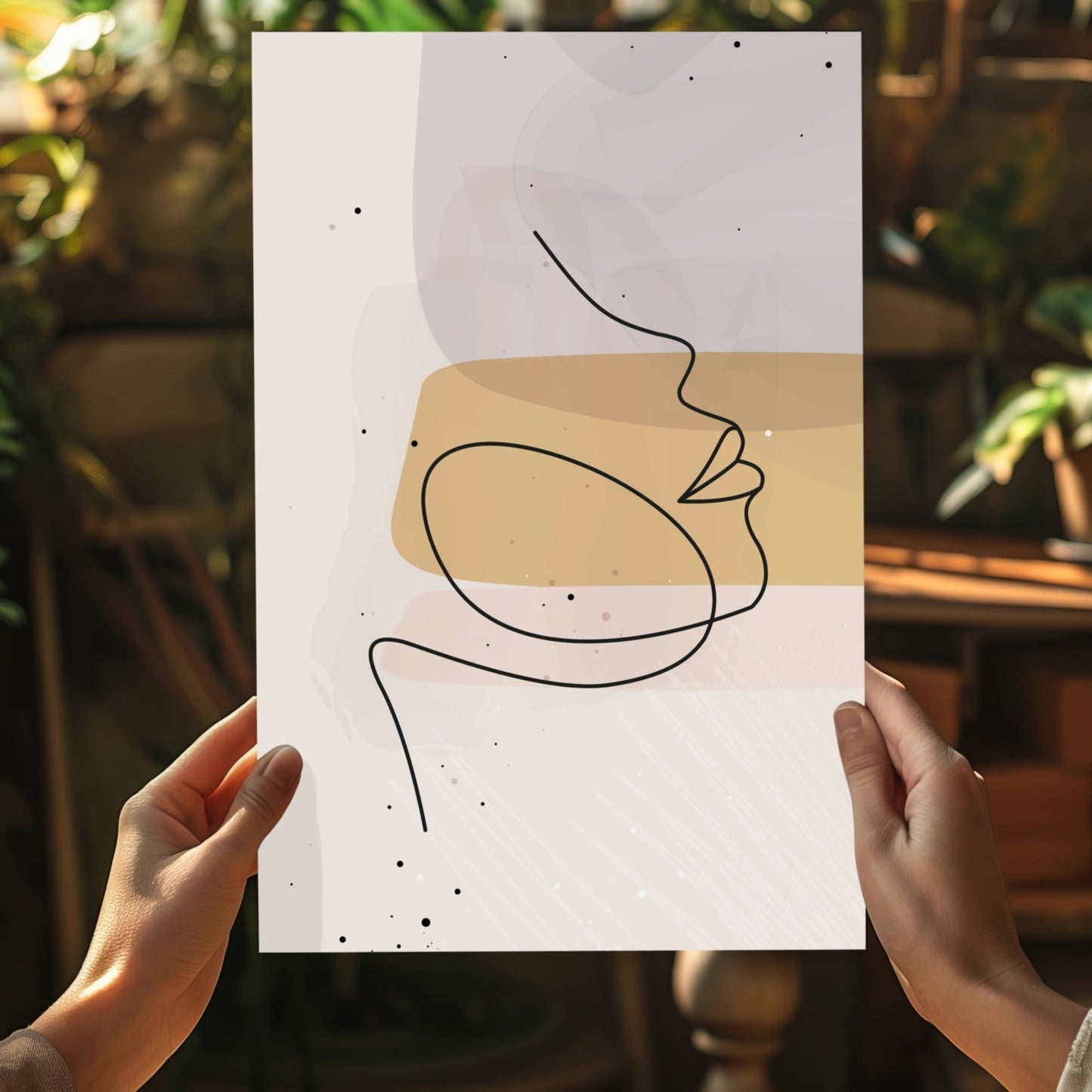 Line Art V6 Metal Wall Art