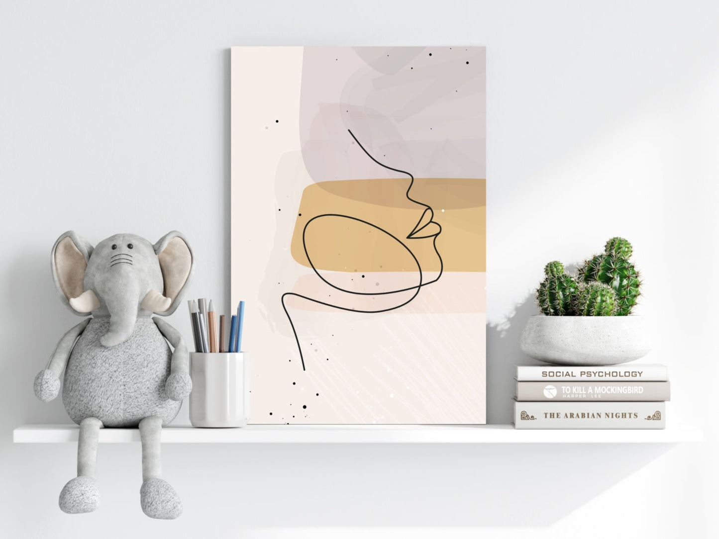 Line Art V6 Metal Wall Art