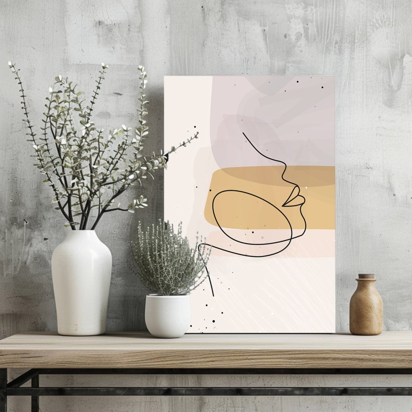 Line Art V6 Metal Wall Art