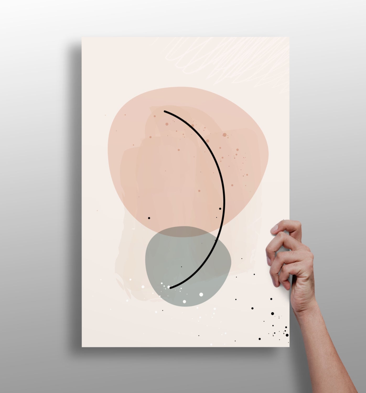Line Art V7 metal wall art print with minimal design
