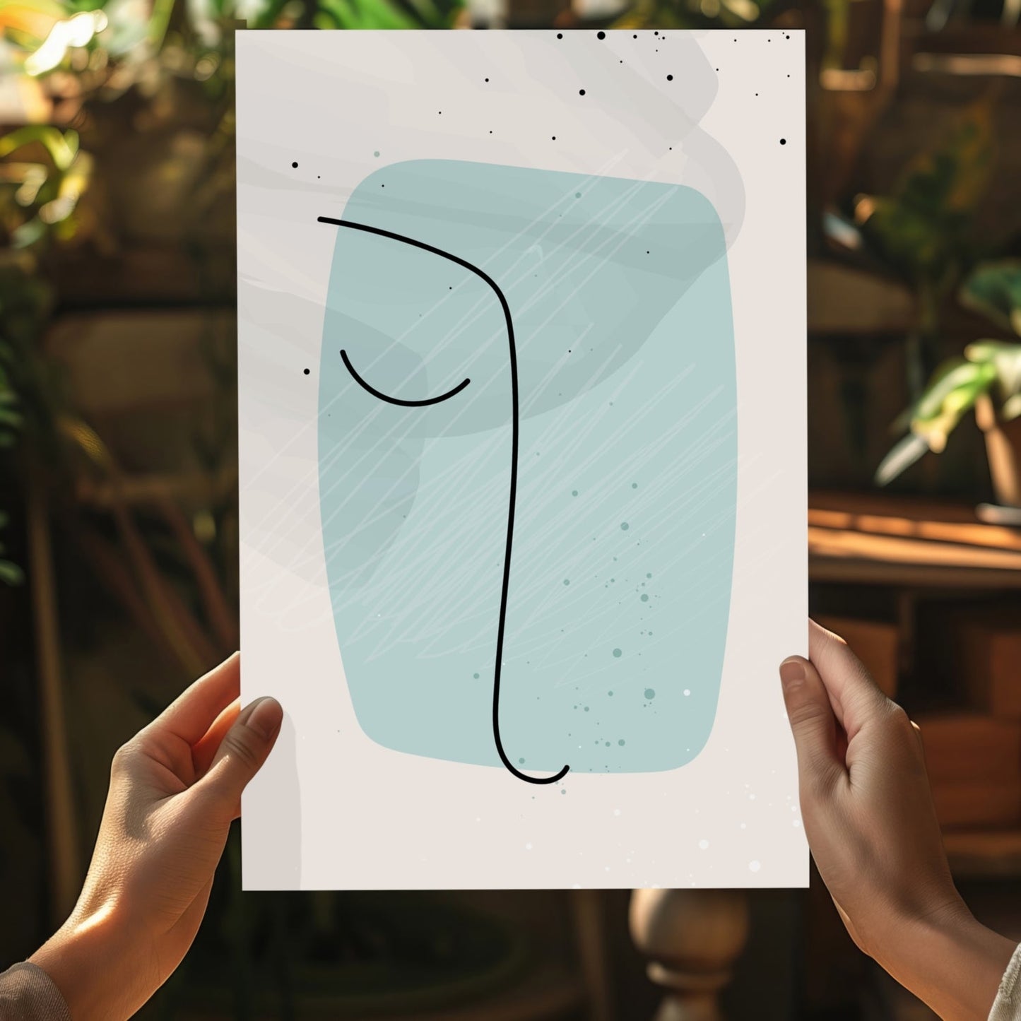 Line Art V8 Metal Wall Art