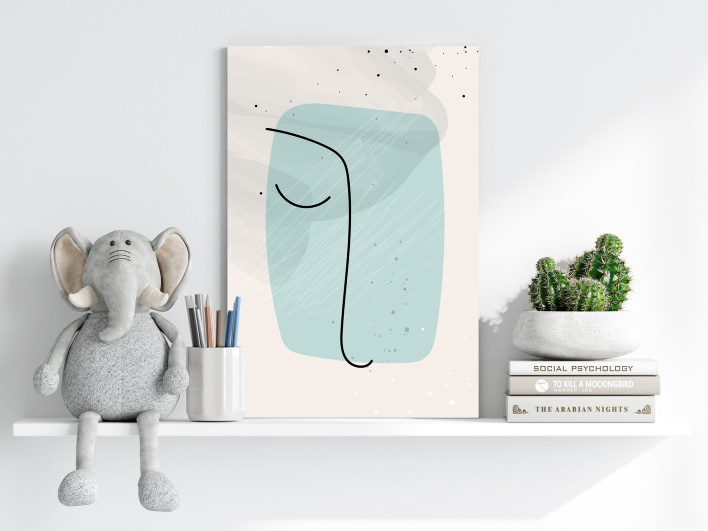 Line Art V8 Metal Wall Art