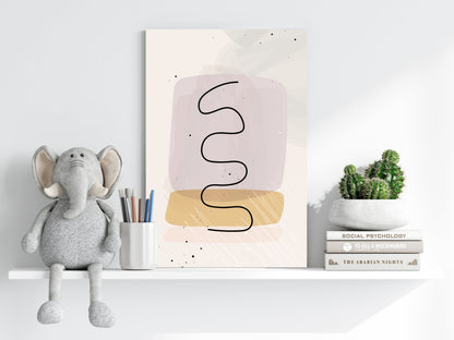 Line Art V9 Metal Wall Art