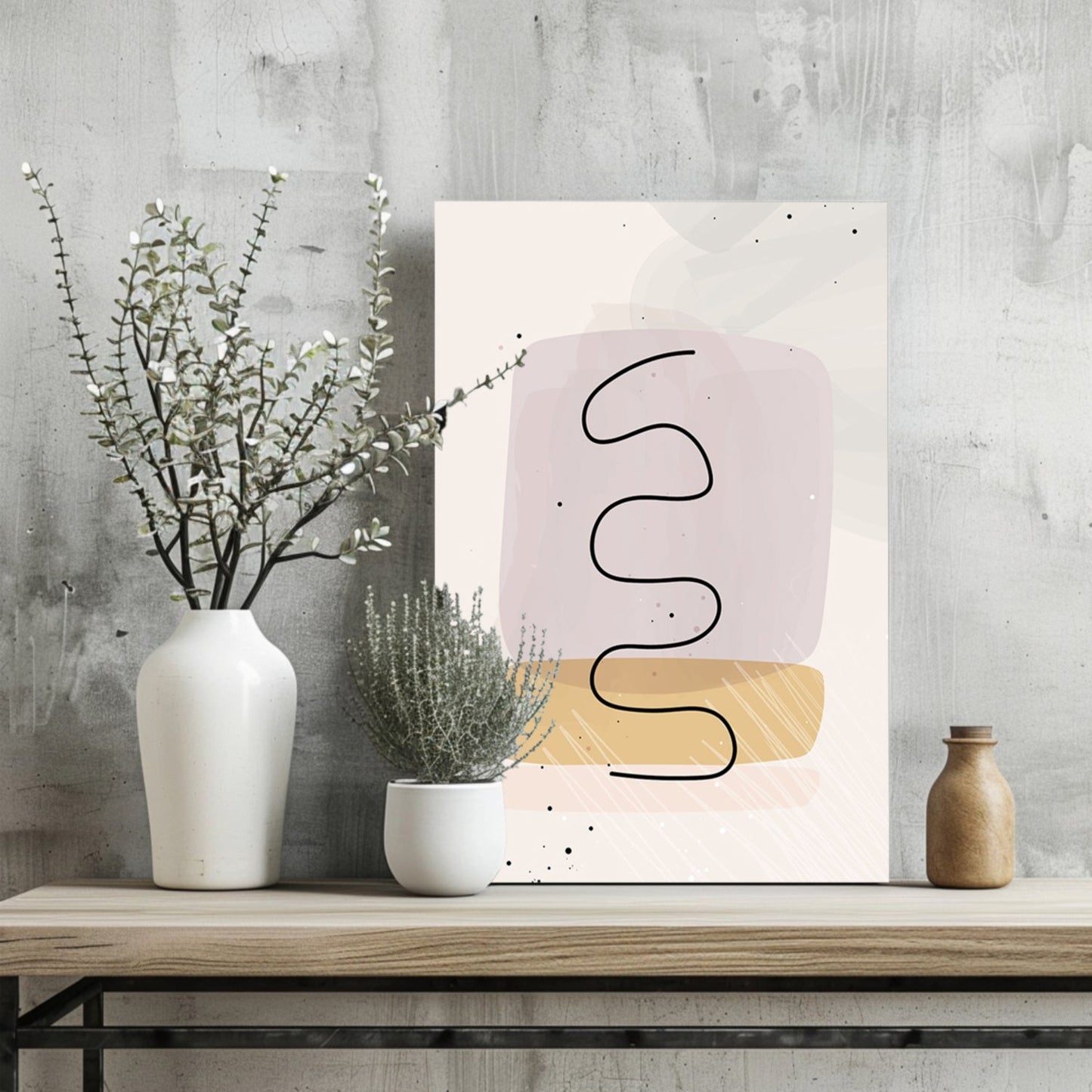Line Art V9 Metal Wall Art