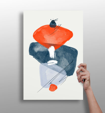Line Art V12 metal wall art print with minimal design