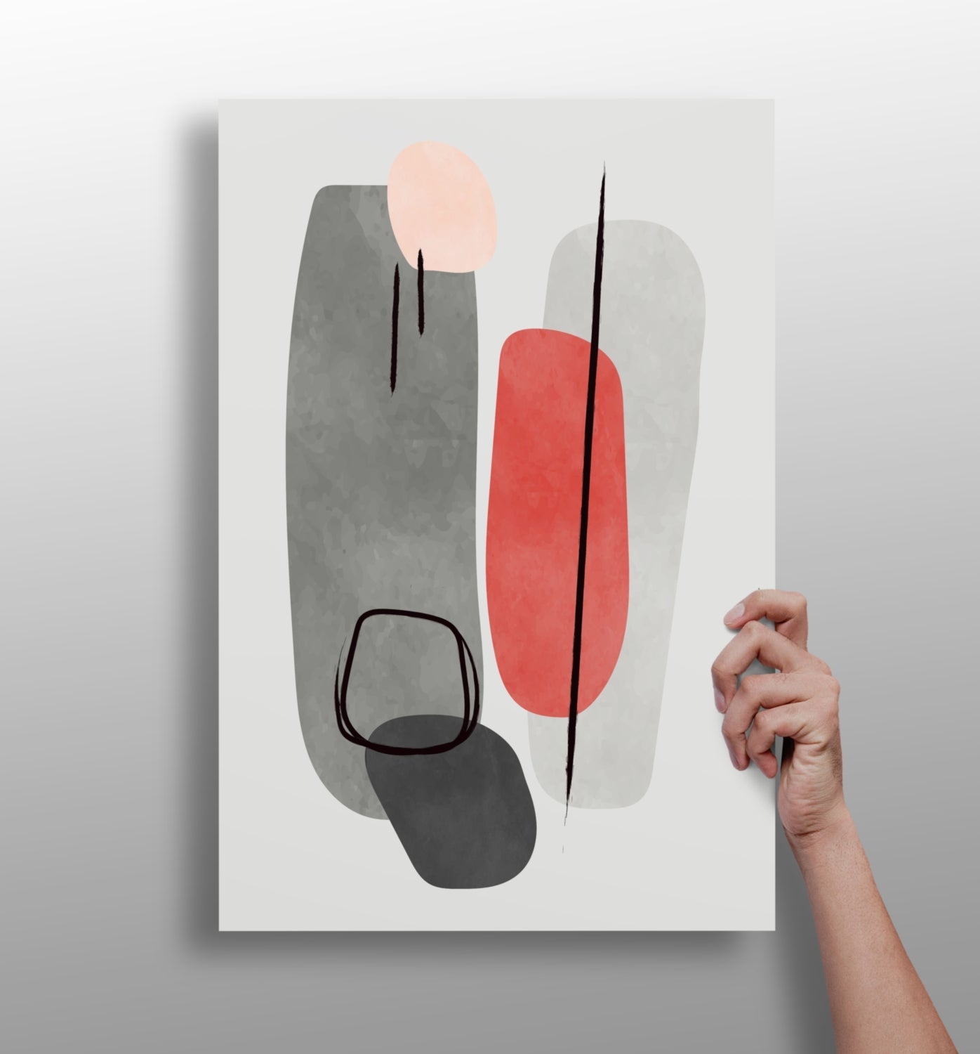 Line Art V13 aluminum metal wall art print