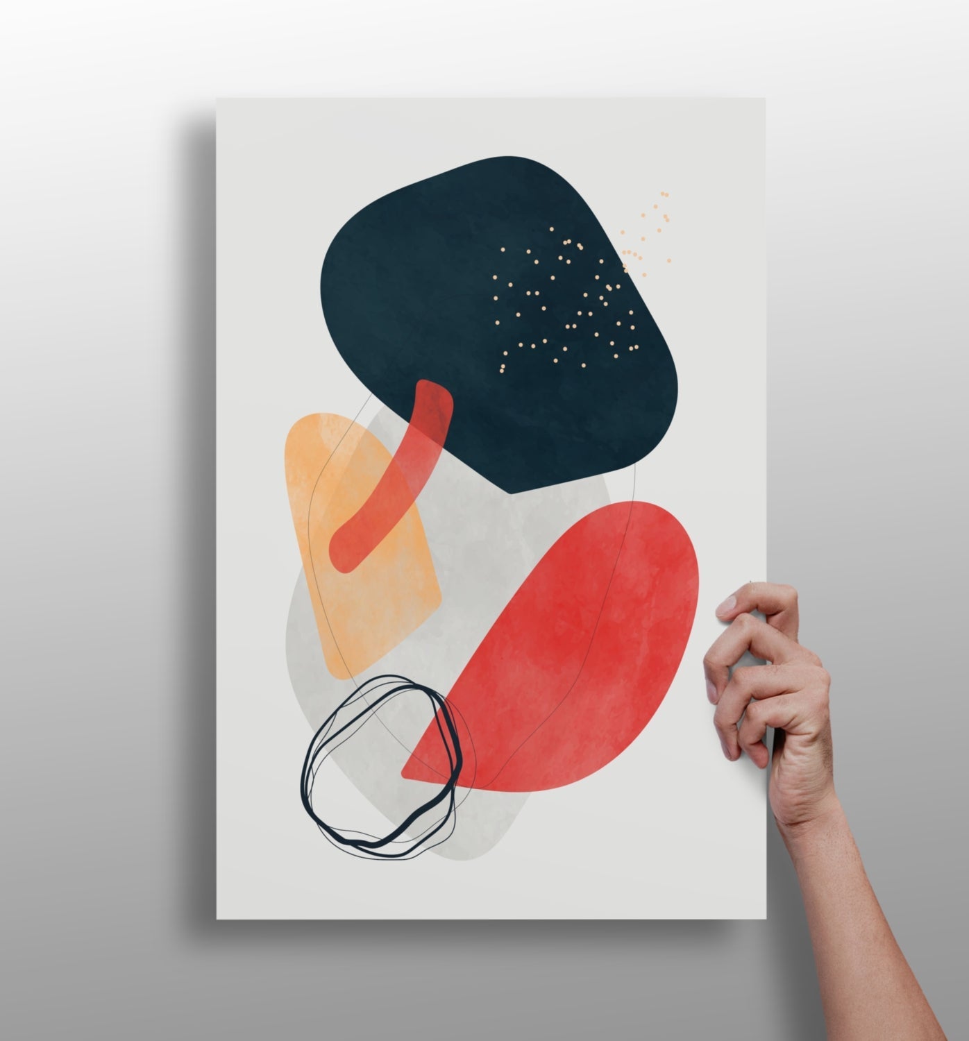 Line Art V15 metal wall art print with minimal design