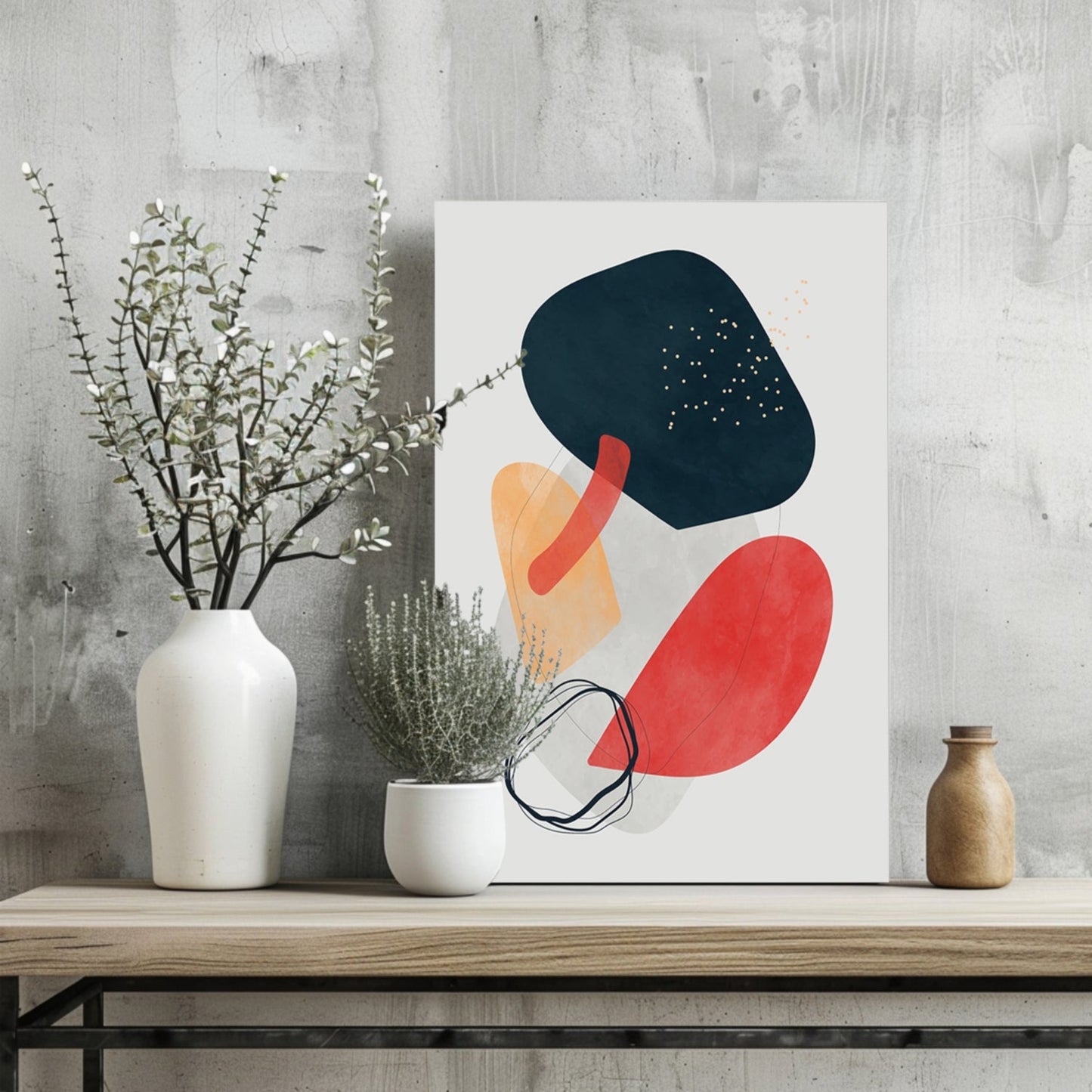 Line Art V15 Metal Wall Art