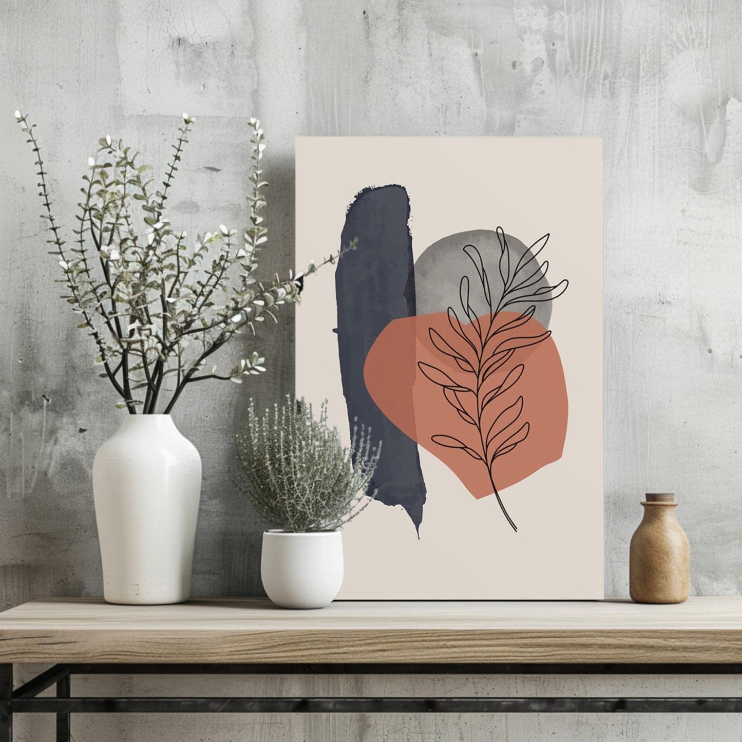 Line Art V16 Metal Wall Art