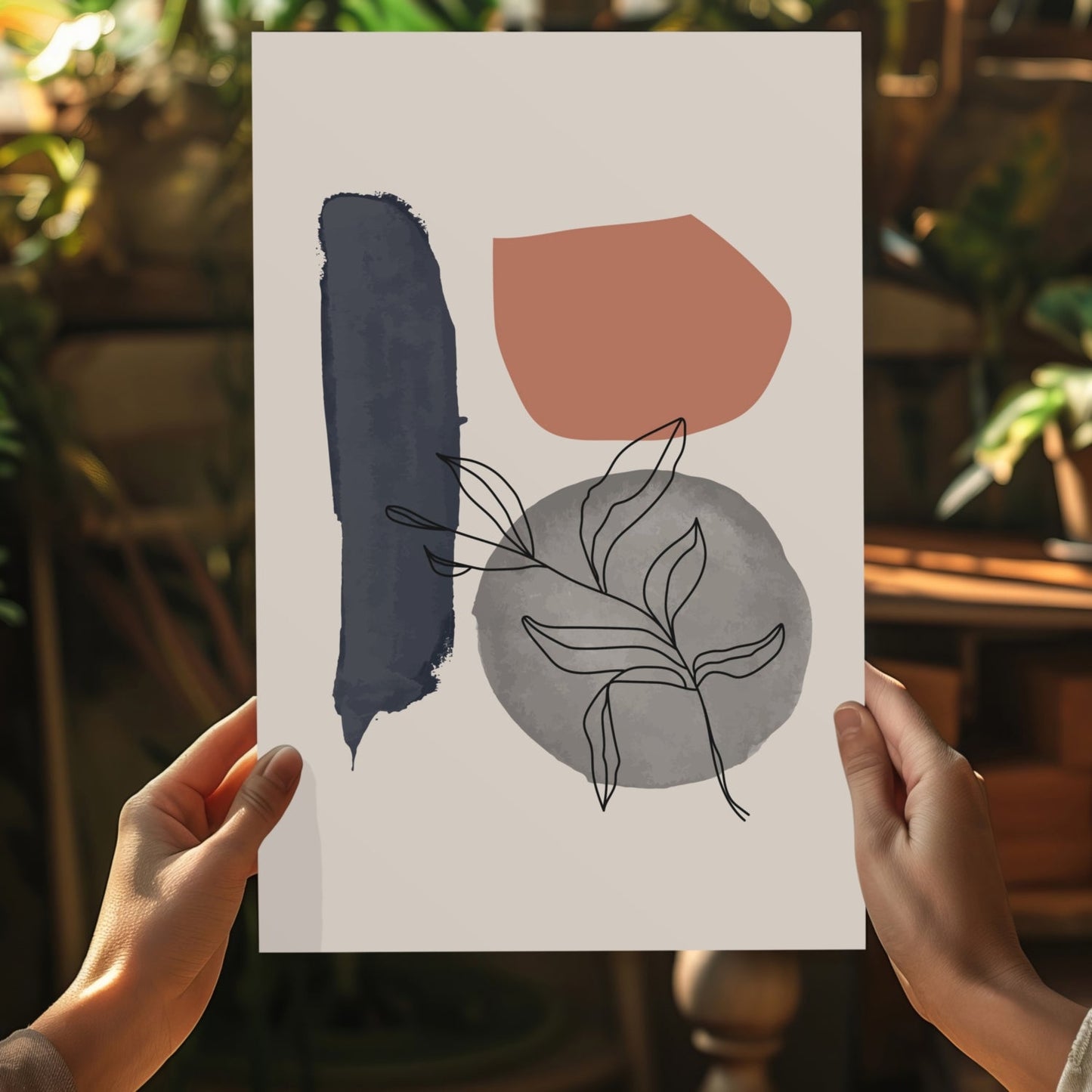 Line Art V17 Metal Wall Art