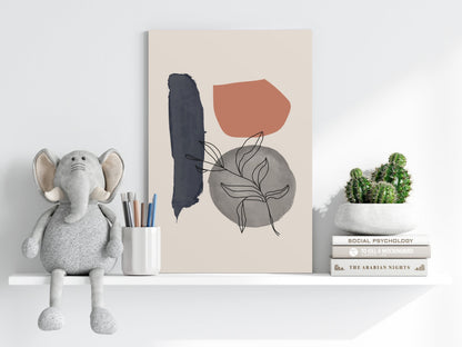 Line Art V17 Metal Wall Art