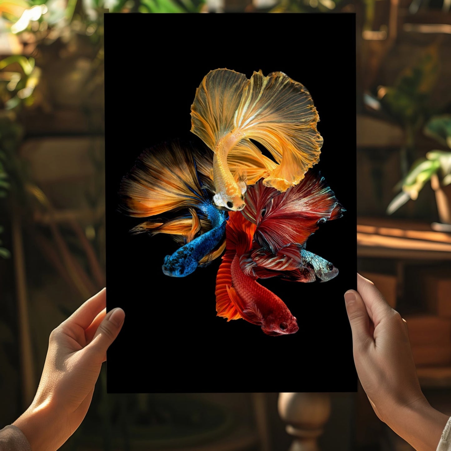 Betta Fishes Metal Wall Art