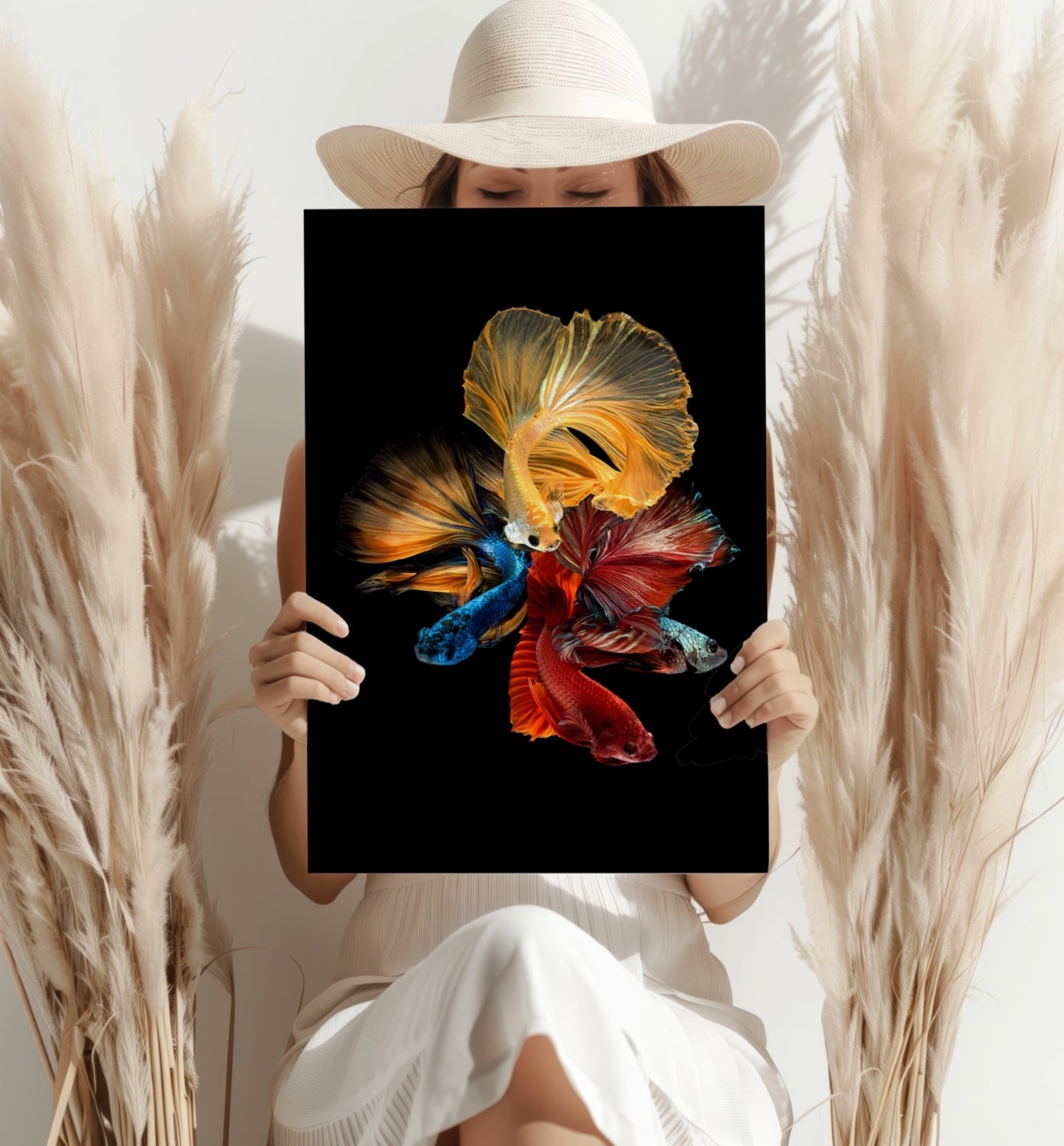 Betta Fishes Metal Wall Art