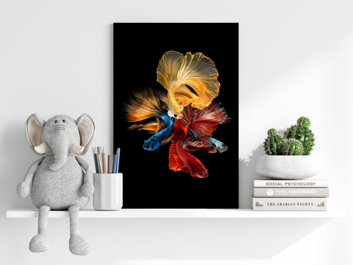 Betta Fishes Metal Wall Art