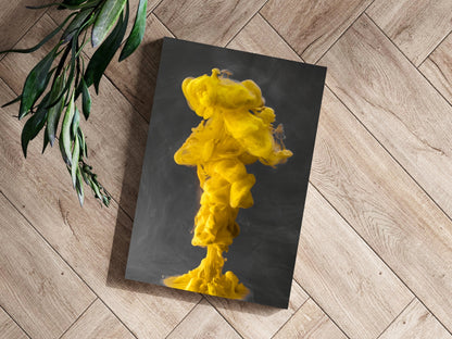 Abstract Yellow Smoke Aluminum Wall Art