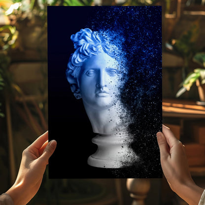 Statue Head Metal Wall Art