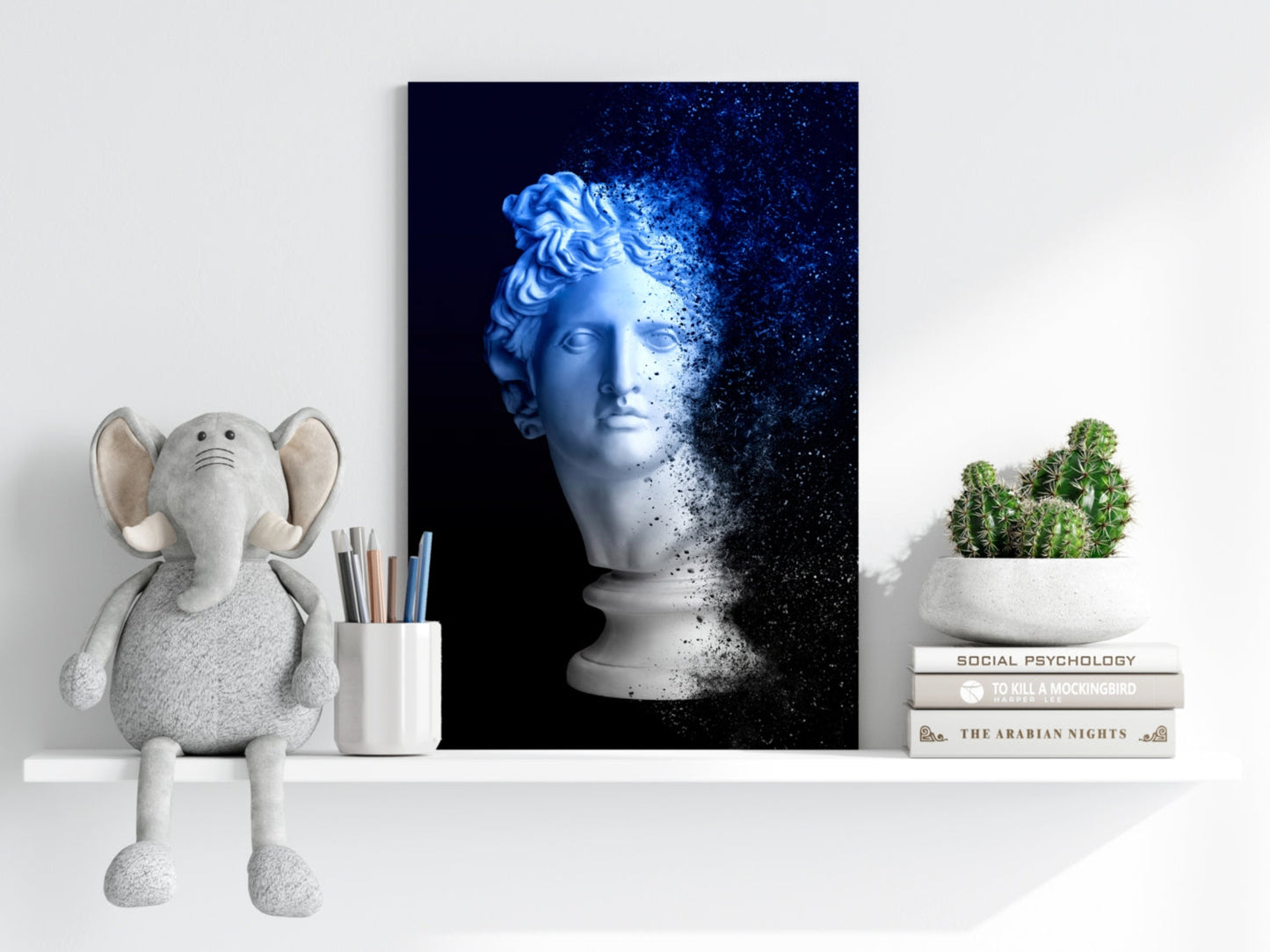 Statue Head Metal Wall Art