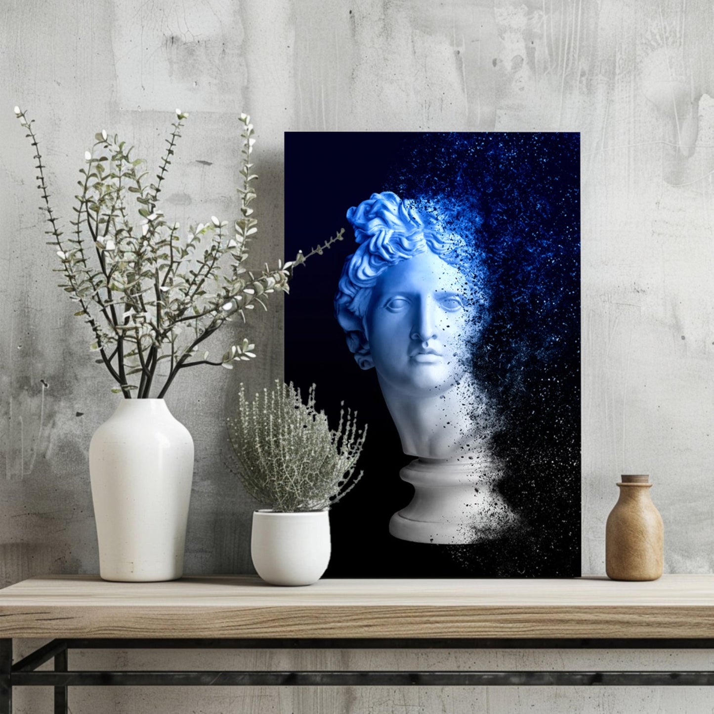 Statue Head Metal Wall Art