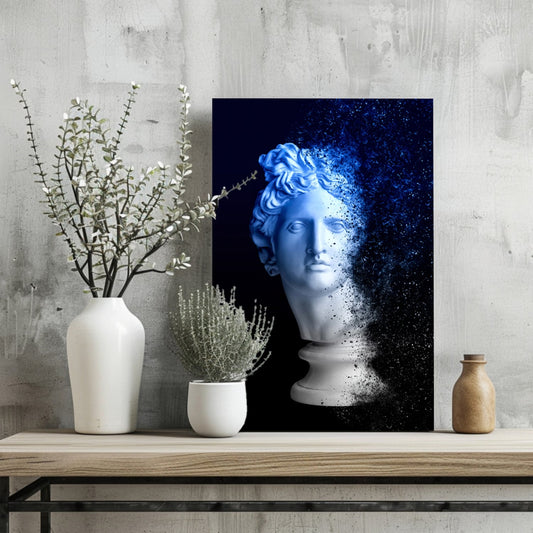 Statue Head Metal Wall Art