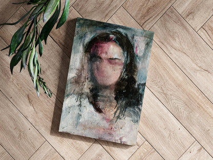 Woman In Silence Metal Wall Art
