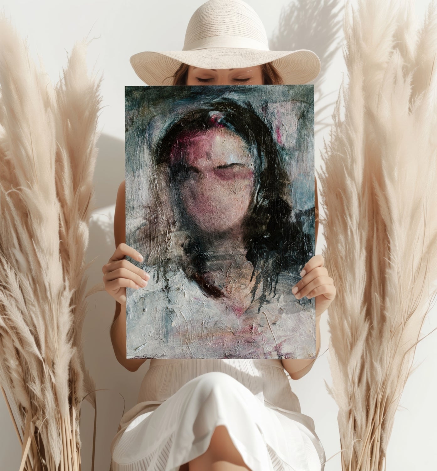 Woman In Silence Metal Wall Art