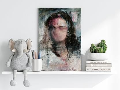 Woman In Silence Metal Wall Art