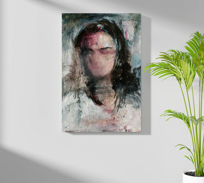 Woman In Silence Metal Wall Art