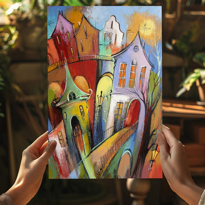 Cute City Metal Wall Art