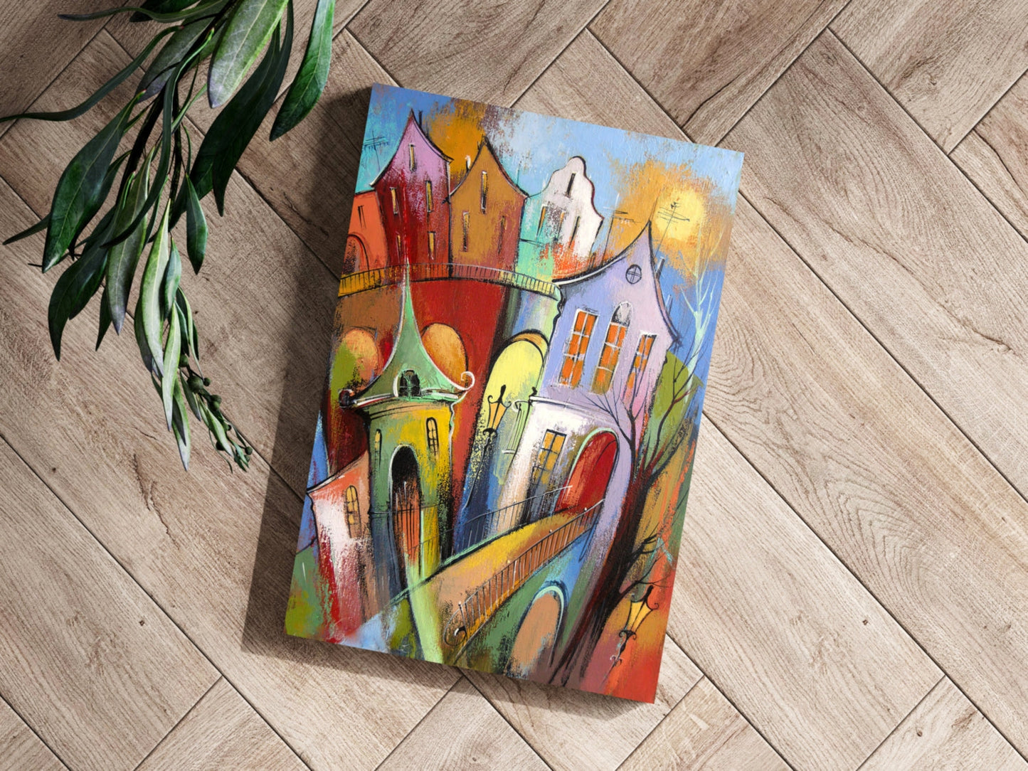 Cute City Metal Wall Art
