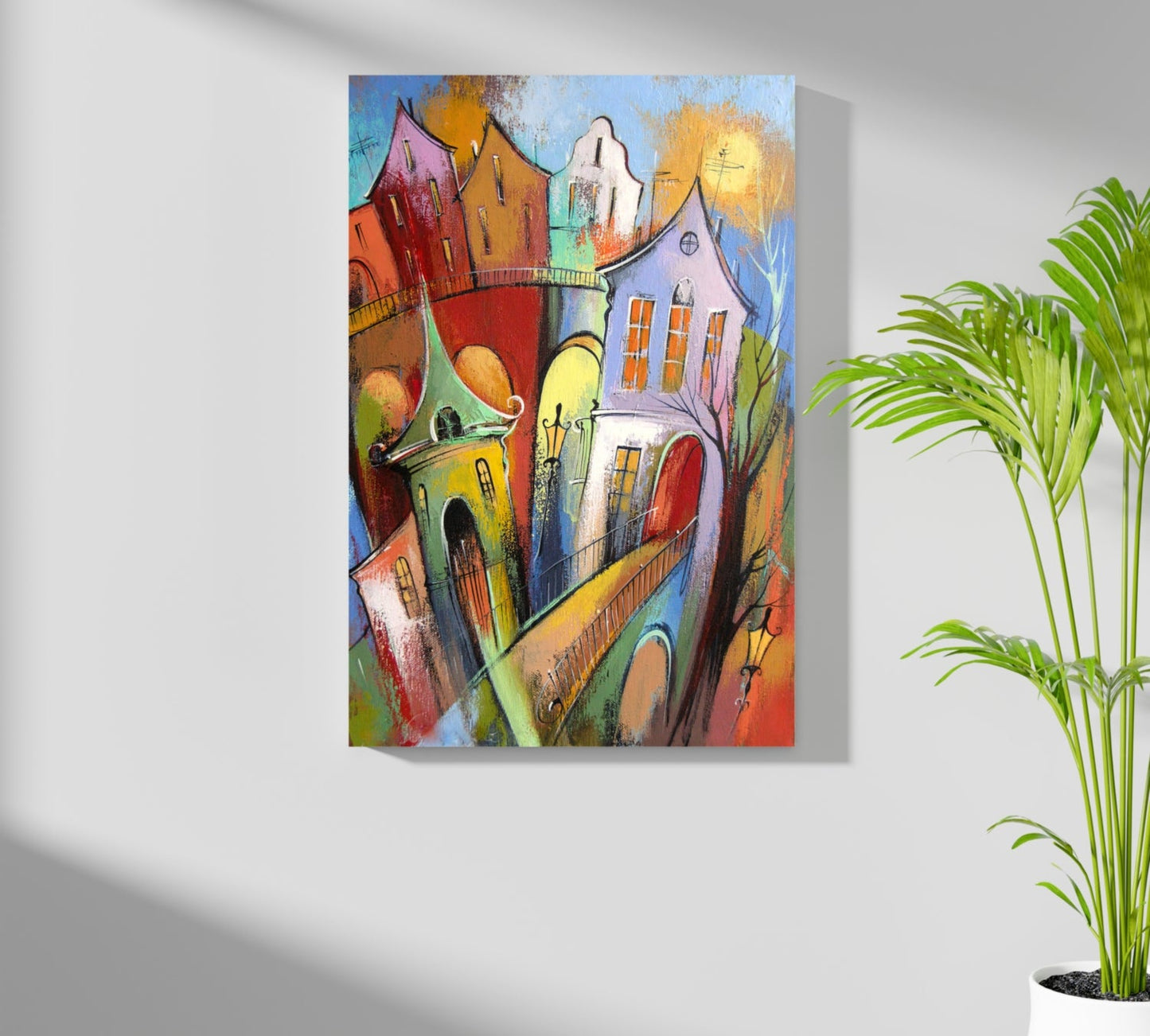 Cute City Metal Wall Art