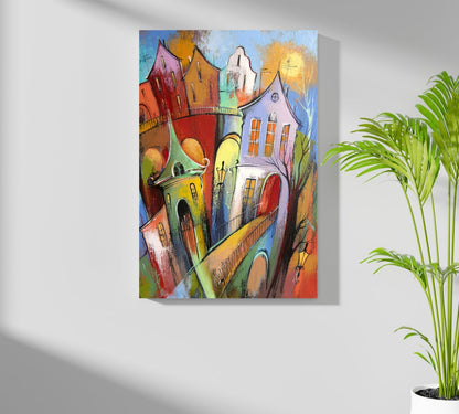Cute City Metal Wall Art