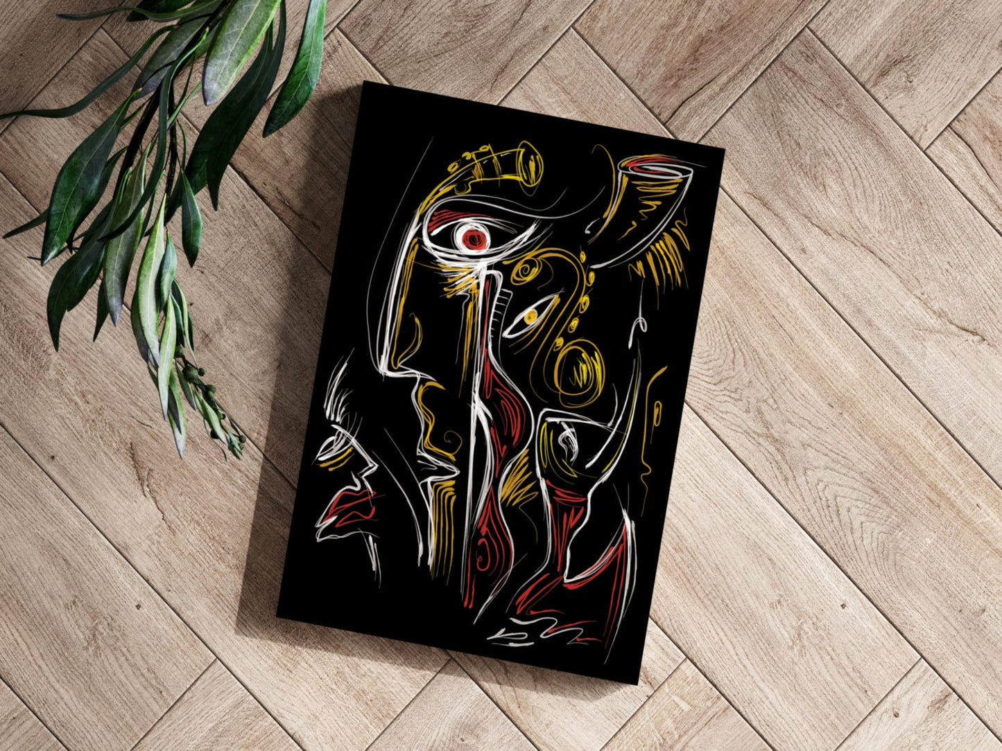 Abstract Faces Metal Wall Art