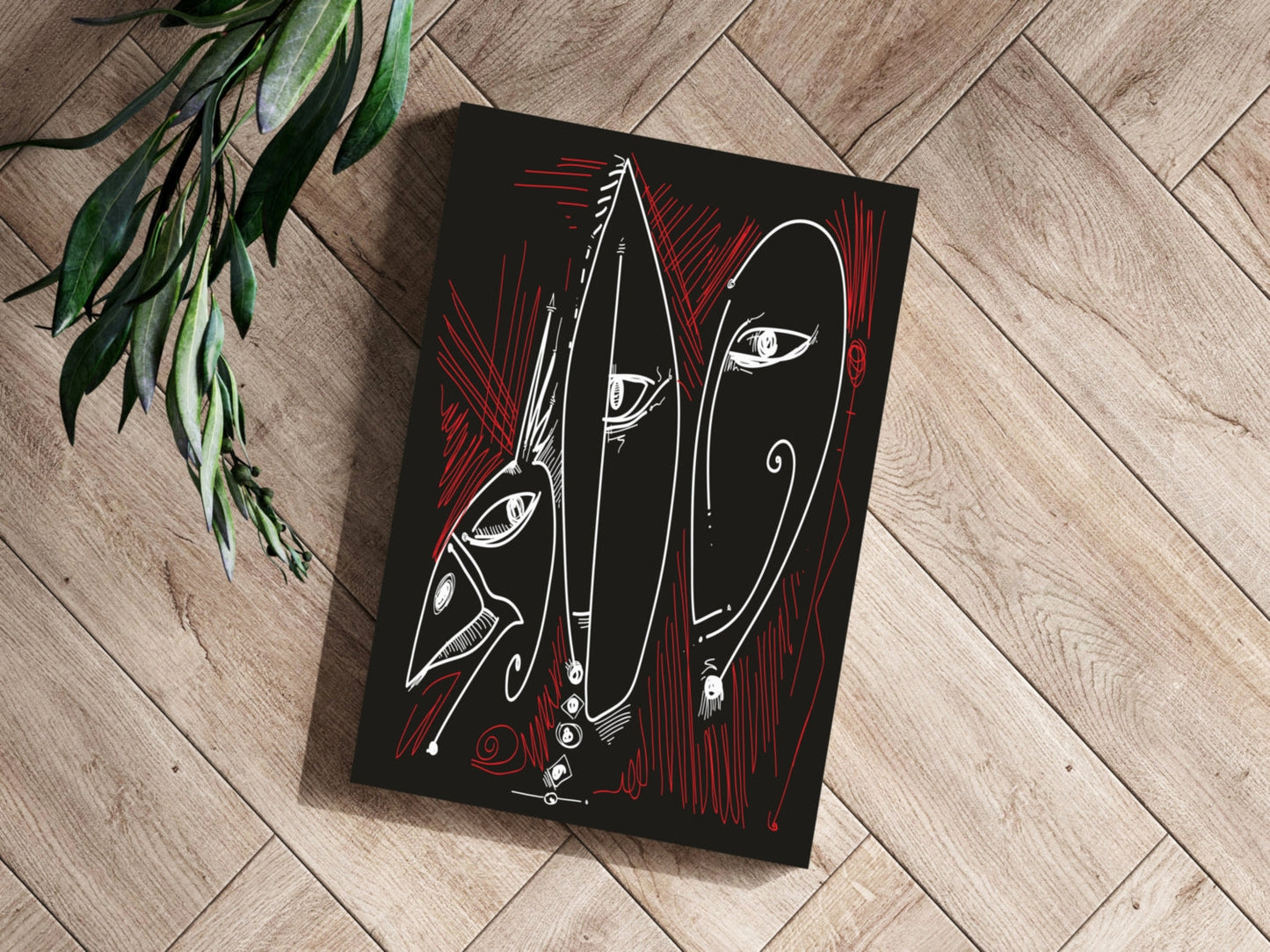 Abstract Faces Metal Wall Art