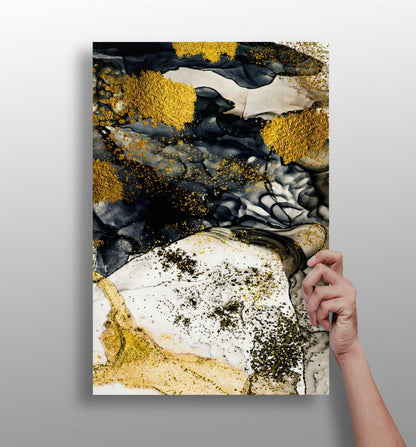 Abstract patterns metal wall art