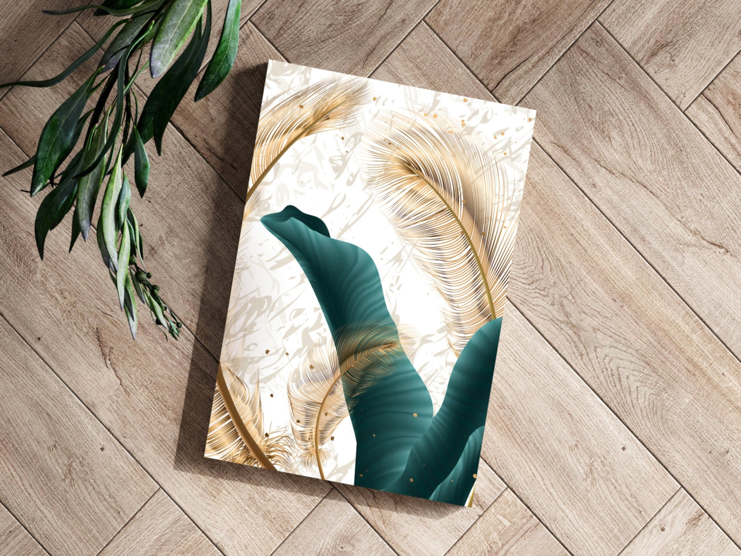 Emerald Leaves Metal Wall Art