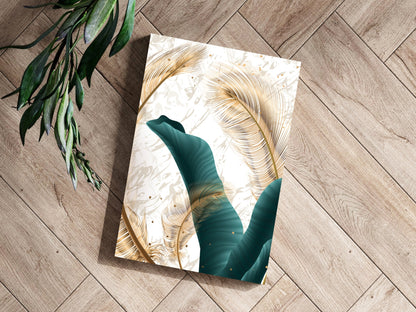 Emerald Leaves Metal Wall Art