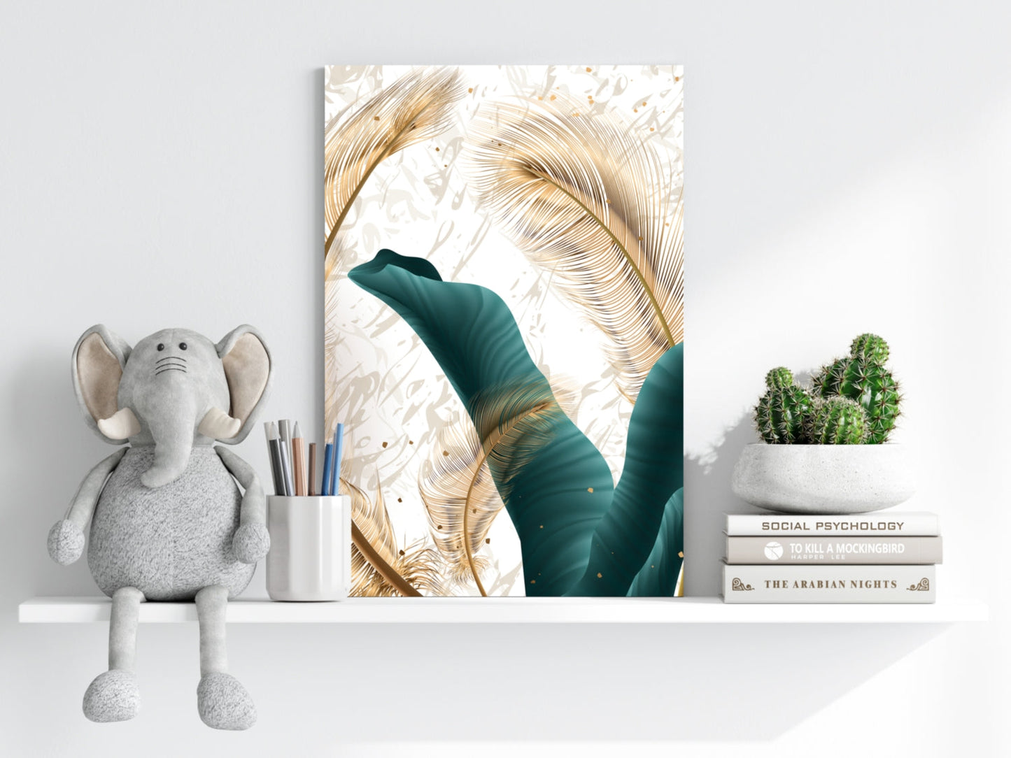 Emerald Leaves Metal Wall Art