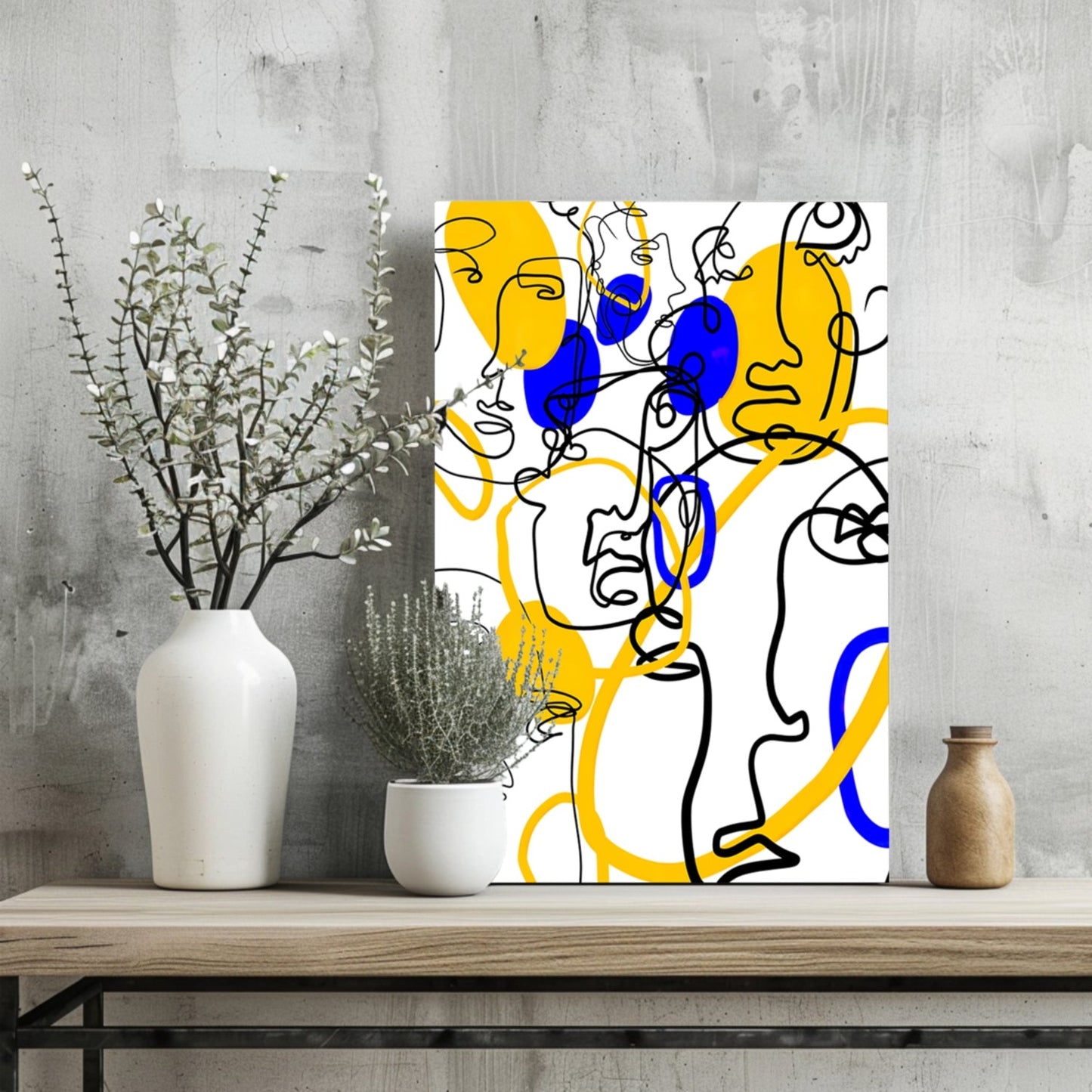 Abstract Line Art Metal Wall Art